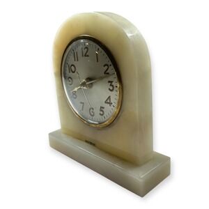 Vintage Made in USA Onyx‎ Mantel Clock Movement by Sessions  7" Working
